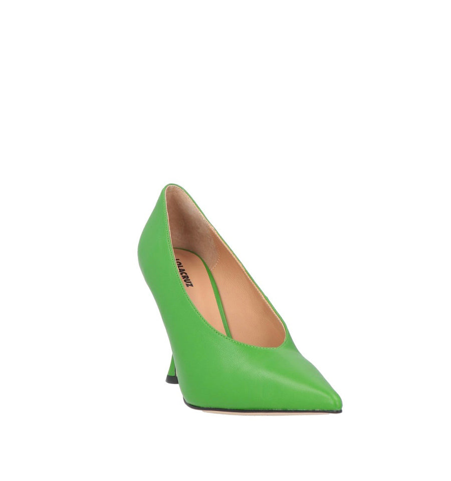 Salón alto en piel verde