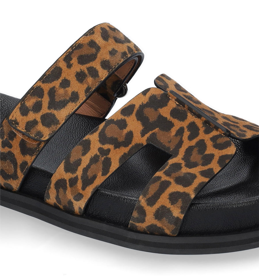 MINDY Bio con velcro de piel leopardo