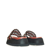 Zueco plataforma con pala trenzada