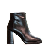 Botín con plataforma en piel negro