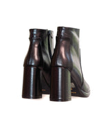 Botín con plataforma en piel negro