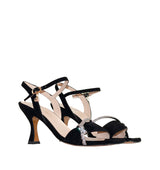 Imagen principal Sandalia de tacón medio-alto en ante negro – Durá & Durá