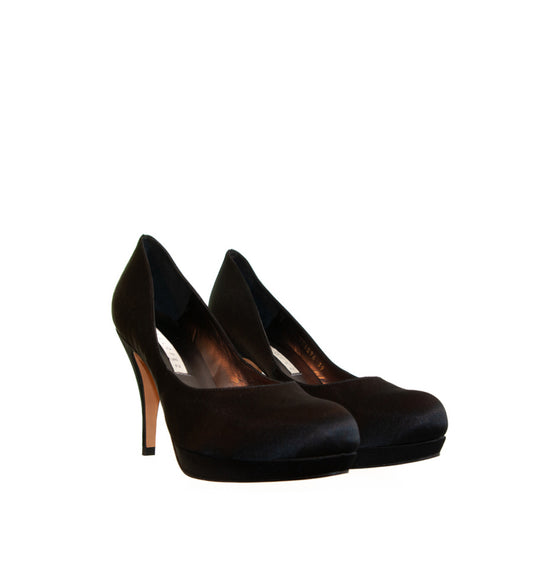 FJ1200- Salón medio plataforma en raso negro