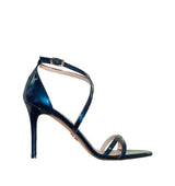 Sandalia media/alta cruzada en azul-marino