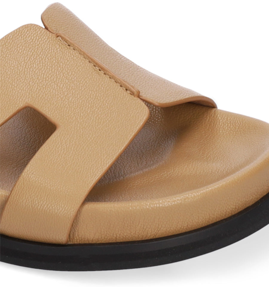 MINDY Bio con velcro de piel camel
