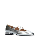 CARDIFF Merceditas baja cruzada en plata