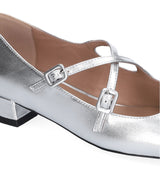 CARDIFF Merceditas baja cruzada en plata