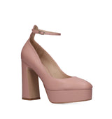 Zapato con plataforma en piel nude