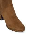 REGINA Botín plataforma tacón fino en cuero