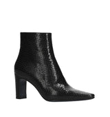 LILLE Botín clásico en piel grabada negro