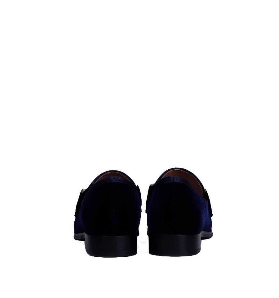 VELA Mocasín estribo en terciopelo negro
