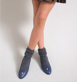 Sandalia charol tiras entrecruzadas camel