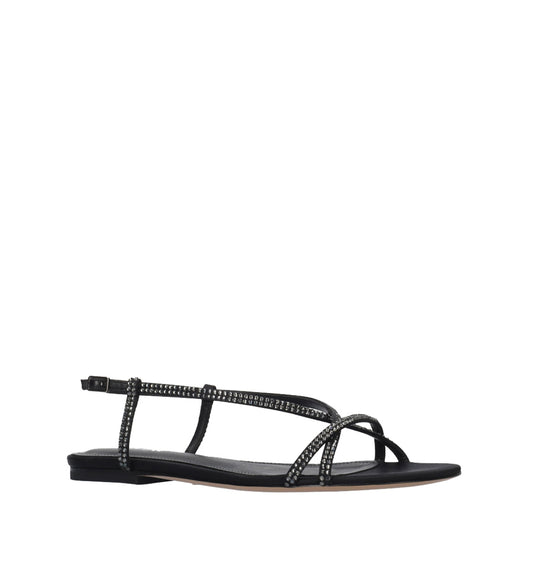 LIBERTY Sandalia baja con cristal negro