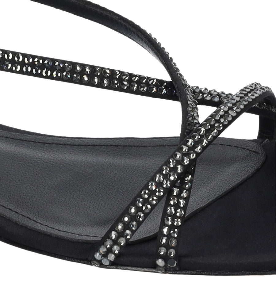 LIBERTY Sandalia baja con cristal negro