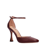 DURY Puntera+ talón con pulsera en piel burdeos