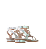 Sandalia esclava tiras en plata