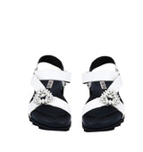 Sandalia bio blanco con adorno cristal