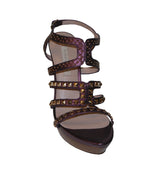 M275-Sandalia Pura López con tiras abotinadas y plataforma