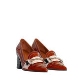 Mocasín medio multi charol avellana