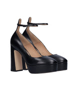 Zapato con plataforma en piel negro