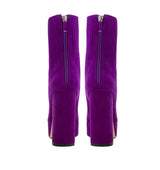 Botín con plataforma en ante morado