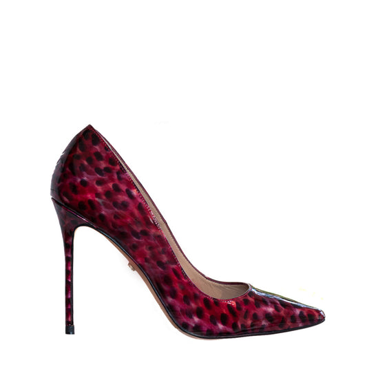 Stiletto alto en charol burdeos-c