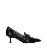 TINA Mocasín clásico flecos en piel negro