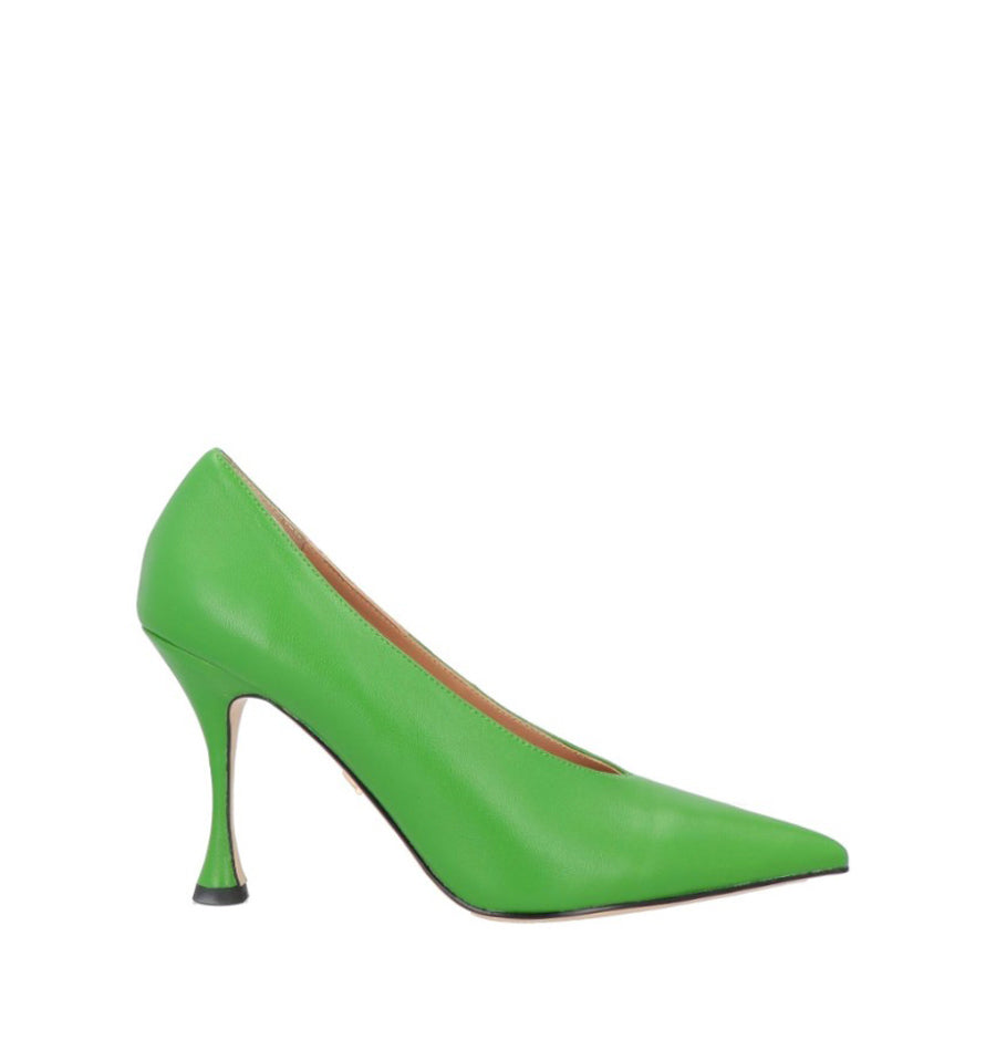 Salón alto en piel verde