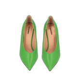 Salón alto en piel verde