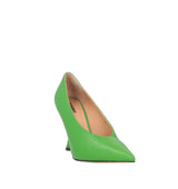 Salón alto en piel verde