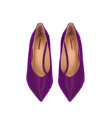 Salón alto en piel morada