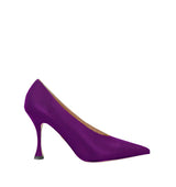 Salón alto en piel morada