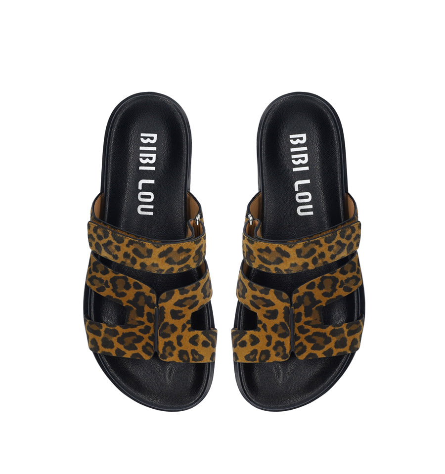 MINDY Bio con velcro de piel leopardo