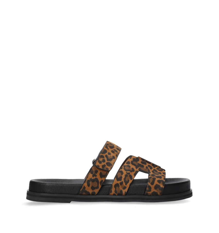 MINDY Bio con velcro de piel leopardo