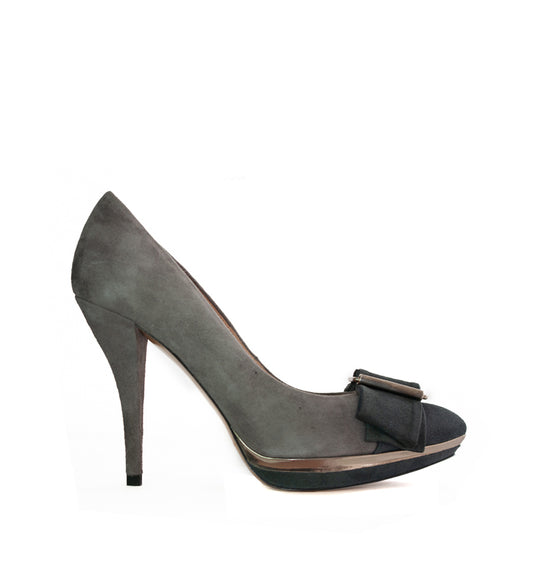 J979-Salón de plataforma con lazo en ante gris