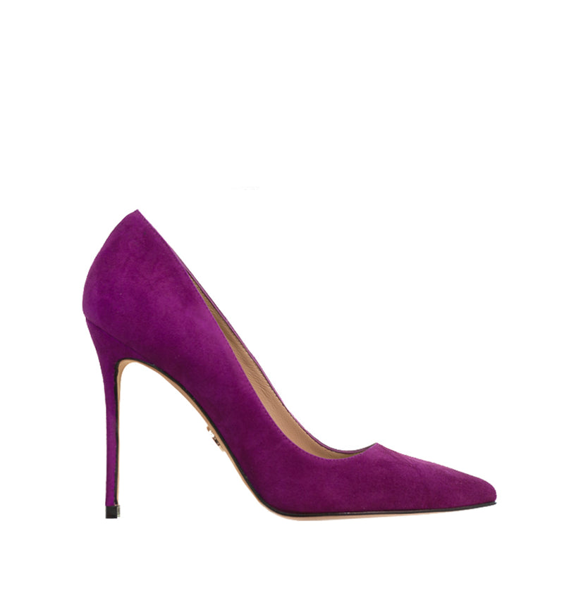 Stiletto alto en ante morado