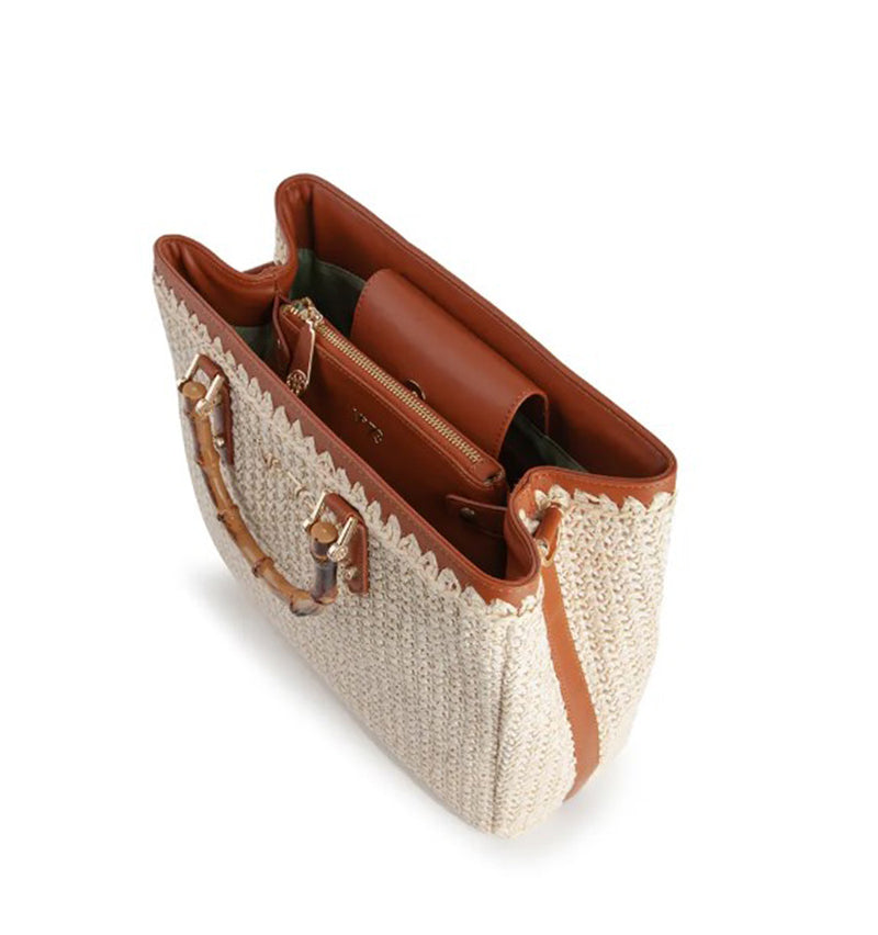 Bolso maxi en fieltro taupe