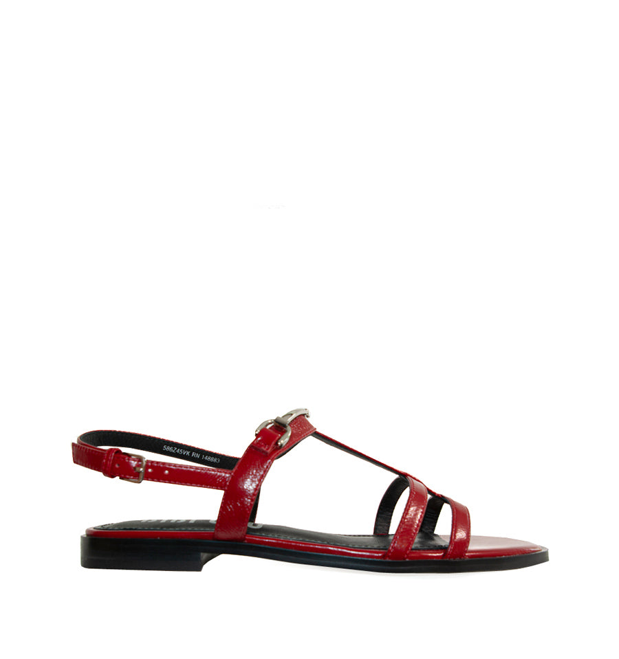ASHE Sandalia baja con estribo en rojo