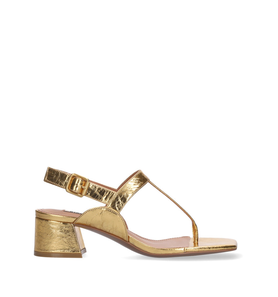 ROSIE Sandalia esclava en piel oro