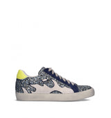 Sneakers combinada en glitter azul-marino