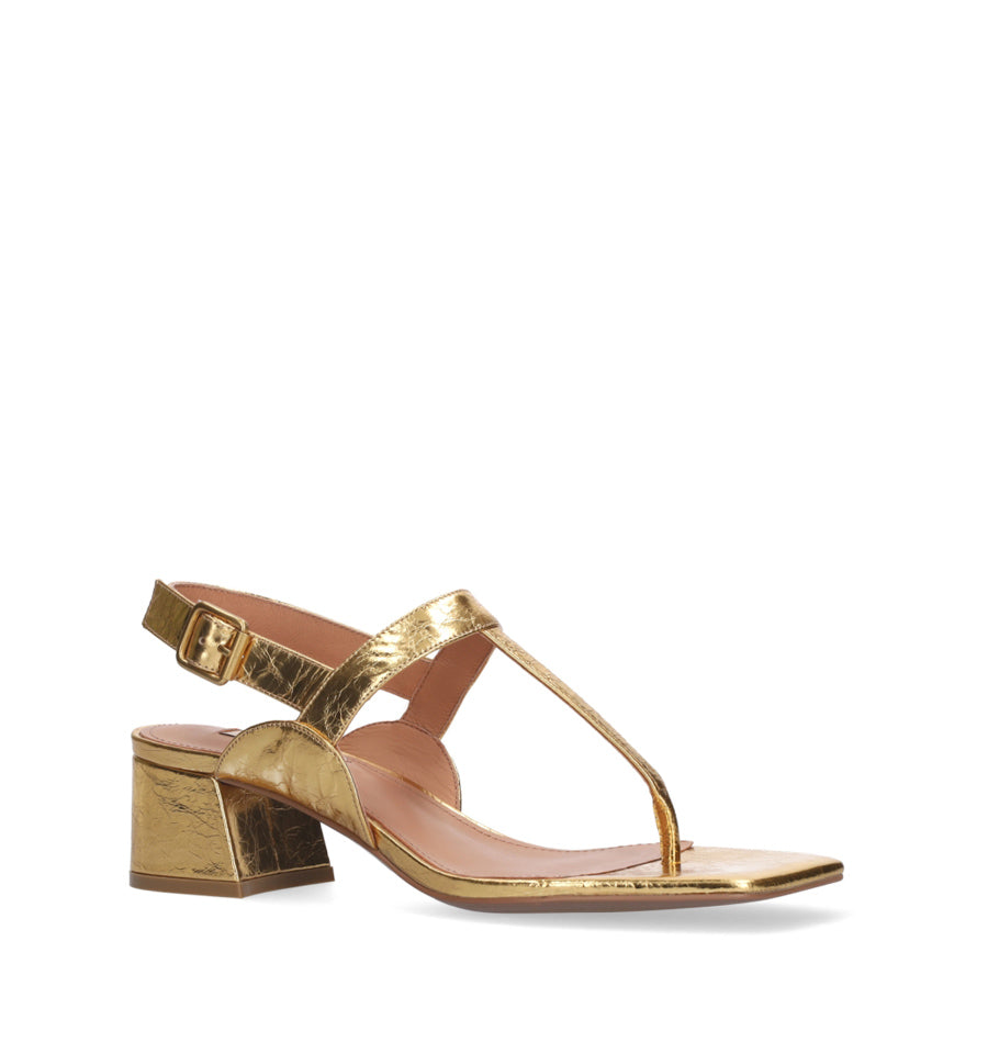 ROSIE Sandalia esclava en piel oro