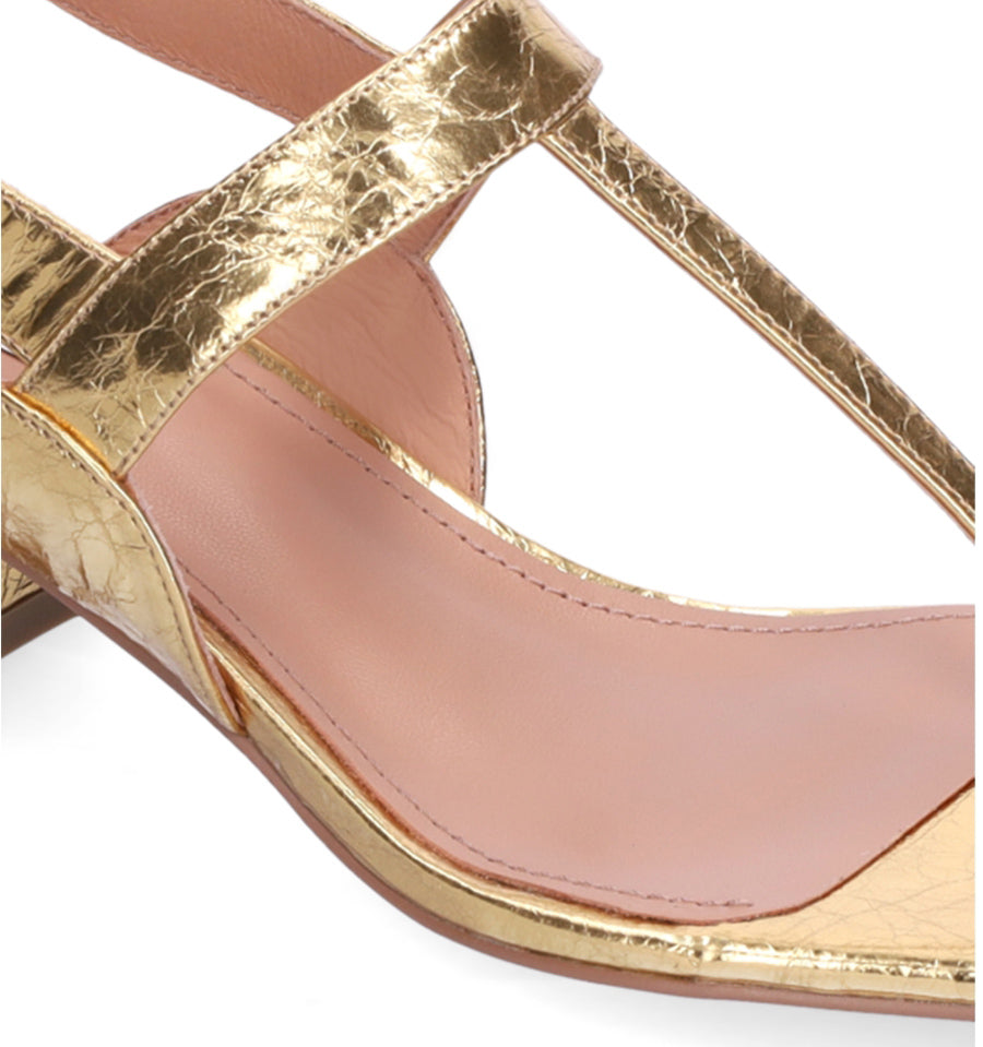 ROSIE Sandalia esclava en piel oro