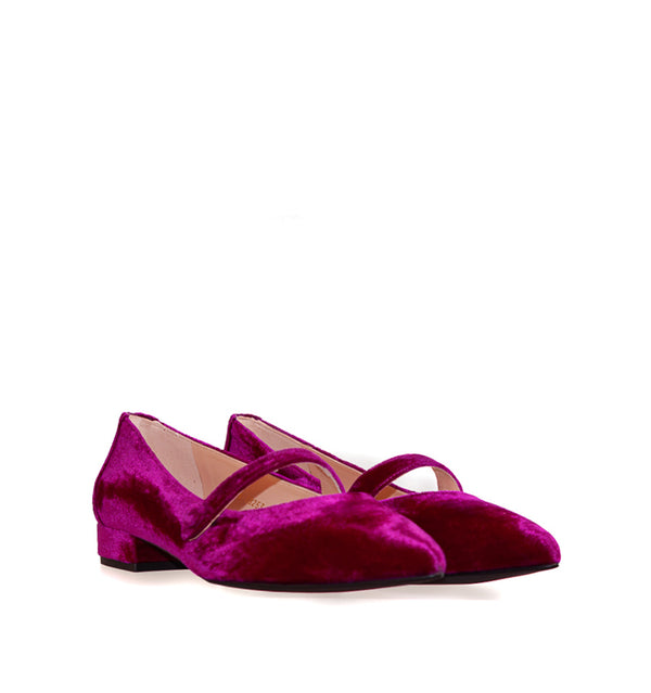 Venecianas de terciopelo en morado