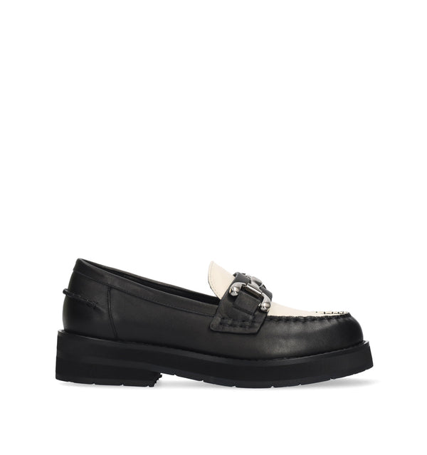 ZAGREB Mocasín track combinado negro/hueso