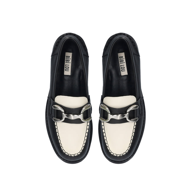 ZAGREB Mocasín track combinado negro/hueso