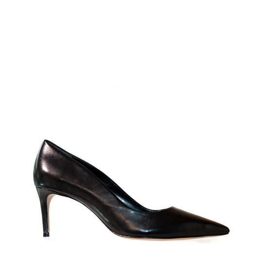 Stiletto medio en  piel negro