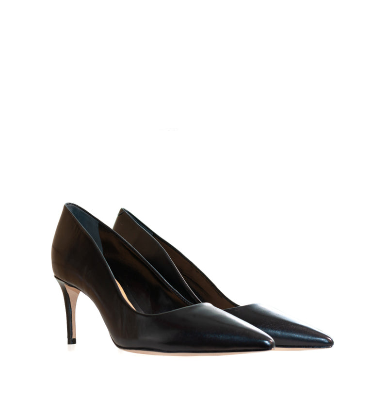 Stiletto medio en piel negro – Hangar Zapatos Vozmediano Pascua