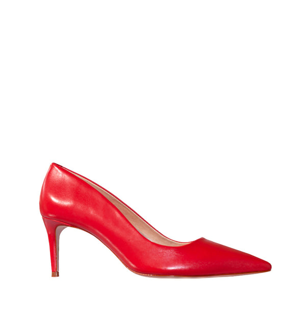 Stiletto medio en  piel rojo