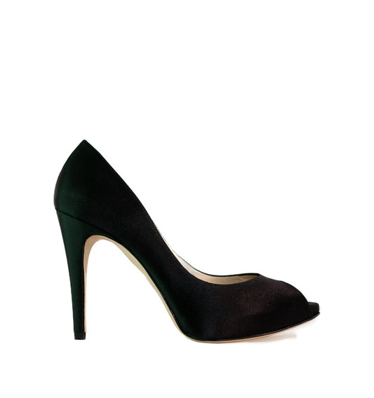 FH600-Peep-toes plataforma interior en raso negro