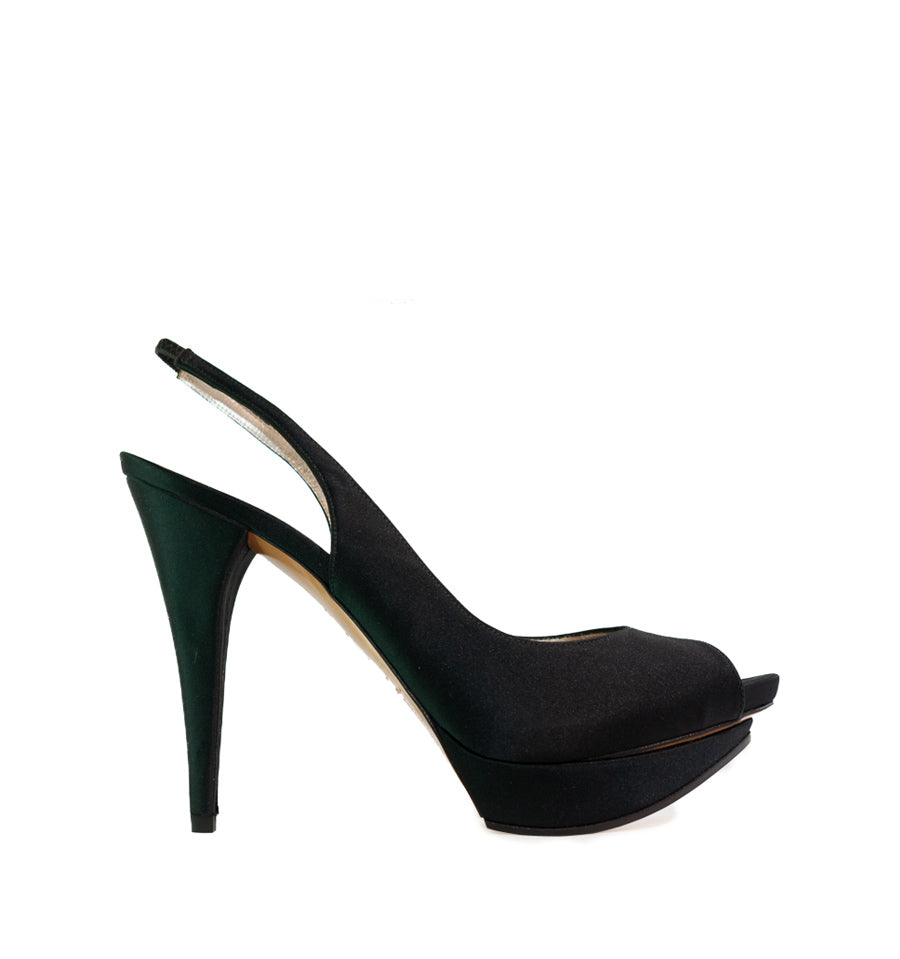 FI151- Destalonado plataforma en raso negro